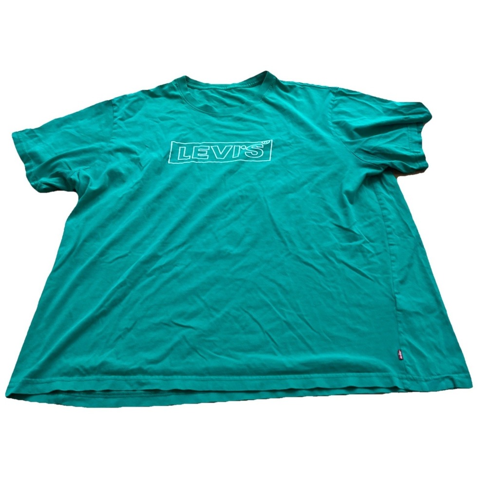 Levi's T Shirt Men's Short Sleeve Graphic Size 1XL Green Red Label